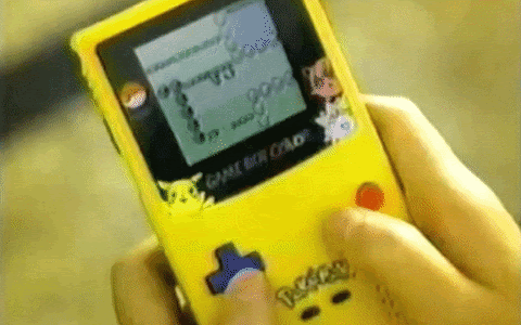 gif of person playing gameboy