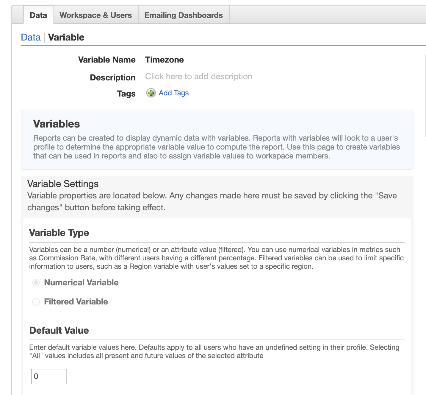 Flex Insights New Variable