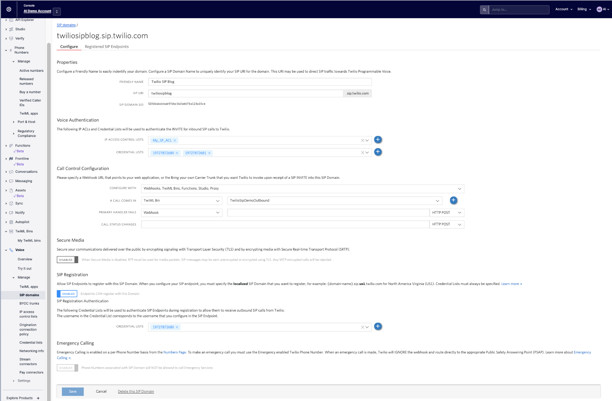 SIP blog post work from home overview settings