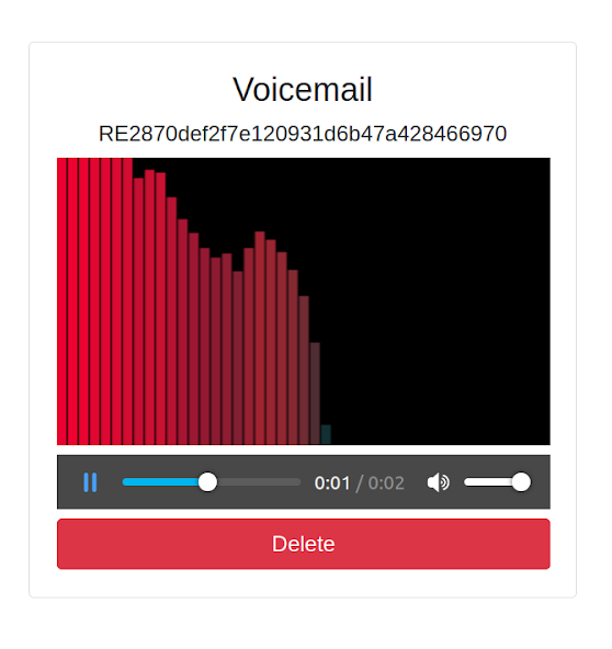 Voicemail player