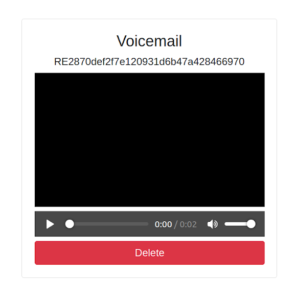 Voicemail page