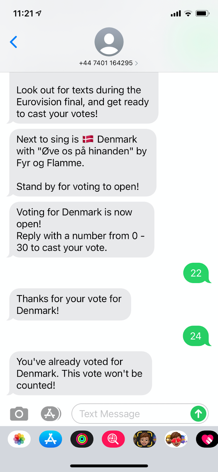 SMS validating that you&#x27;ve already voted