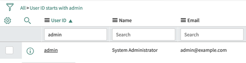 A screenshot of the User Selection window in the ServiceNow dashboard