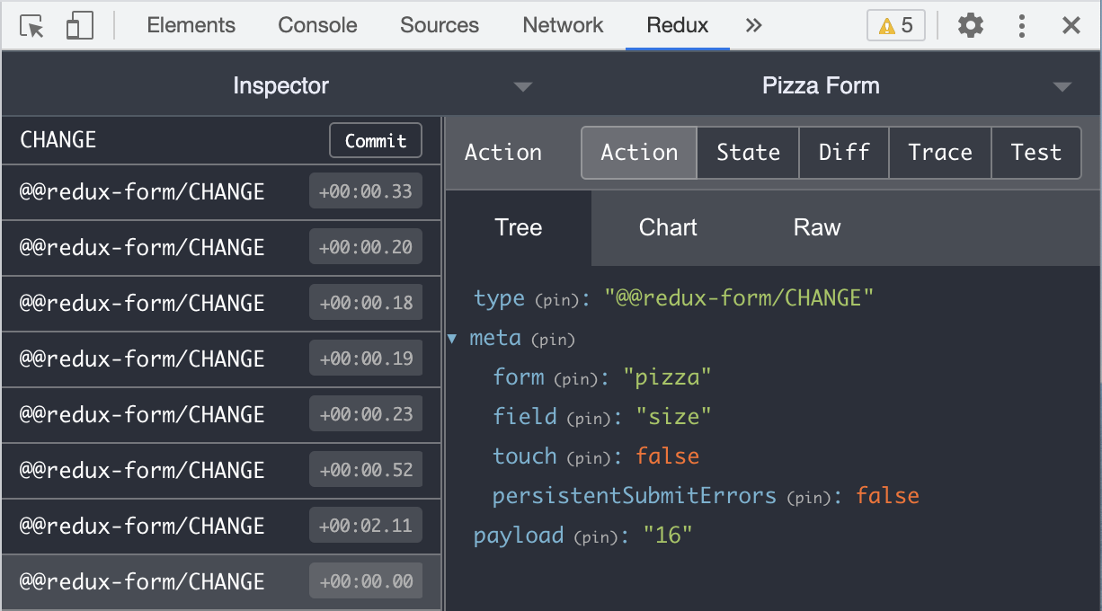 Redux Action Content