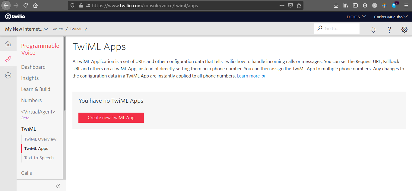 TwiML Apps
