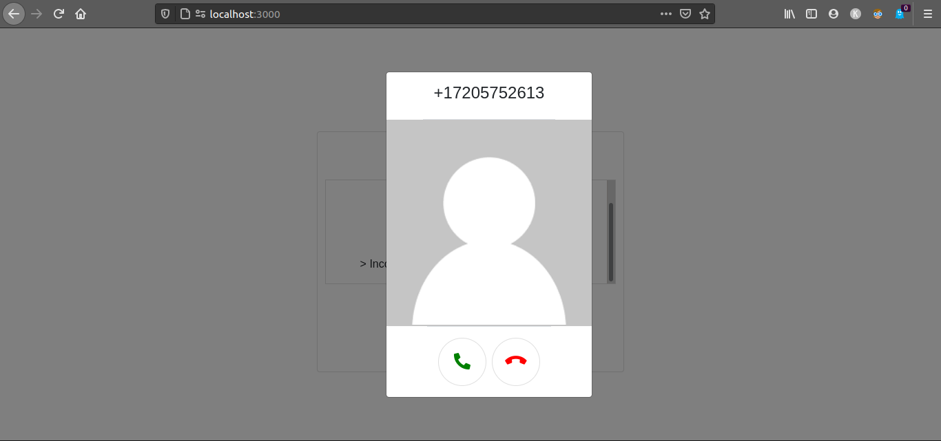 incoming call page