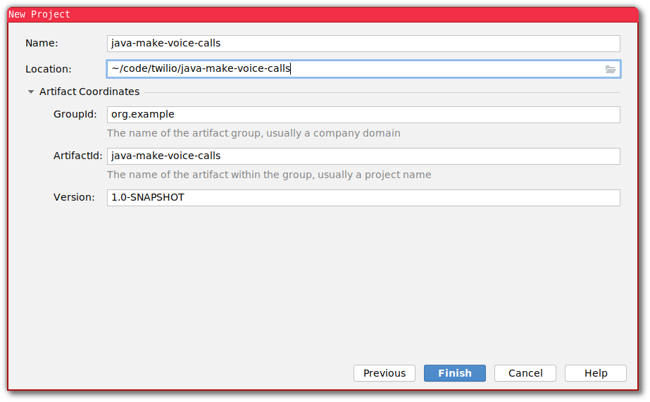 Screenshot of IntelliJ maven configuration, config as described in the prose.