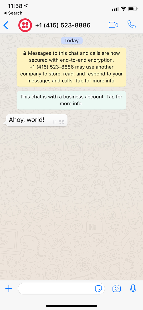 WhatsApp on a Phone