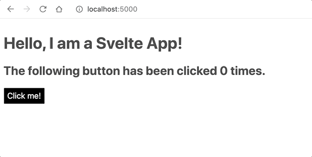 Gif showing svelte app
