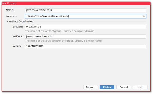 Captura de pantalla de la configuración de IntelliJ Maven, configuración como se describe en la prosa.