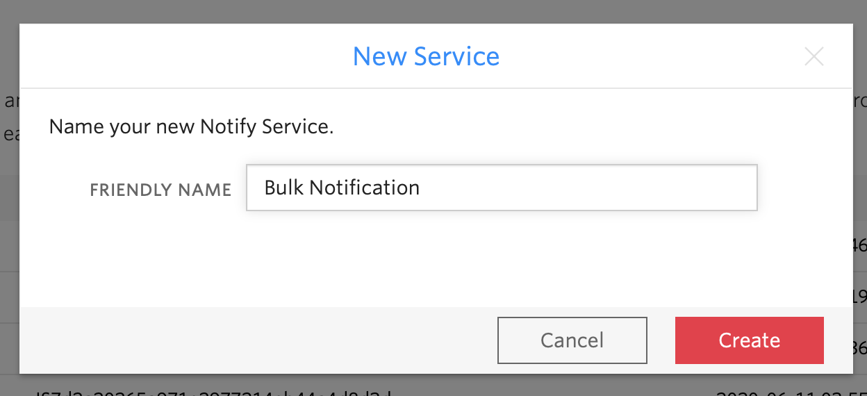 New Service prompt