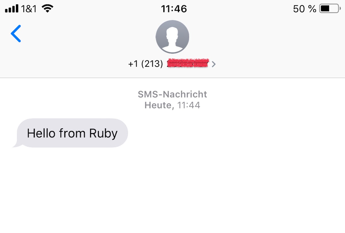 SMS from Ruby received