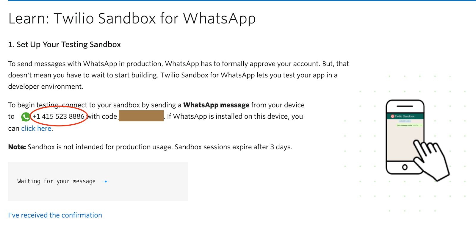 Twilio WhatsApp sandbox