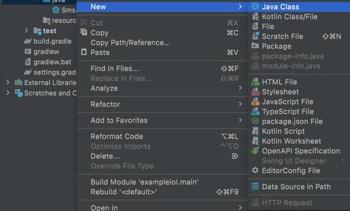 IntelliJ IDEAで新規Javaクラスを作成する