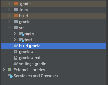 project directory for the build gradle file 