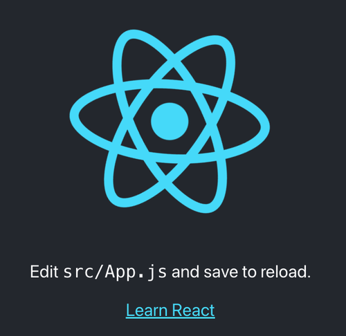 Create react app start screen