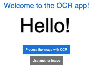Start OCR screen