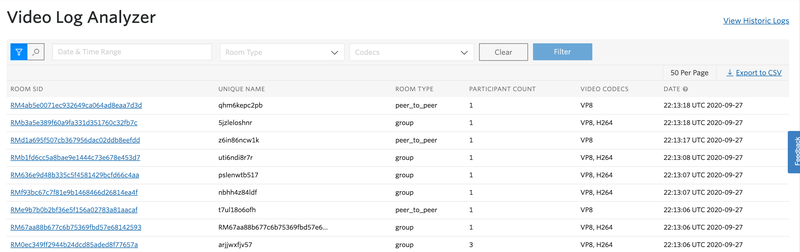 twilio console video log analyzer