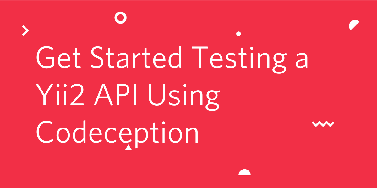 Get started testing a Yii2 API using Codeception