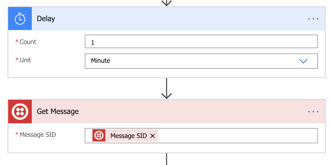 Screenshot showing delay before checking SMS results