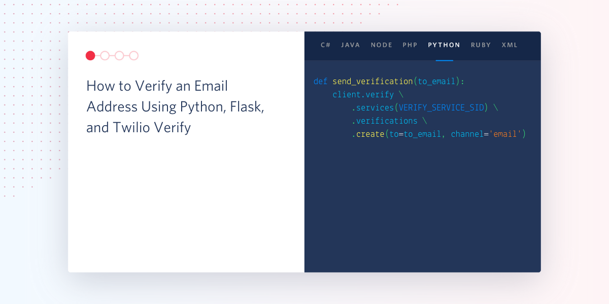 header - How to Verify an Email Address Using Python, Flask, and Twilio Verify