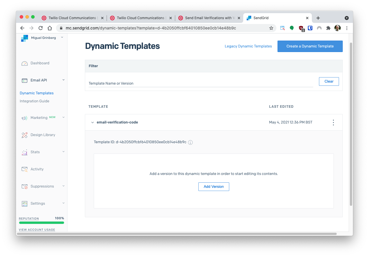 Dynamic template details