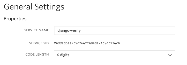 Verify service settings