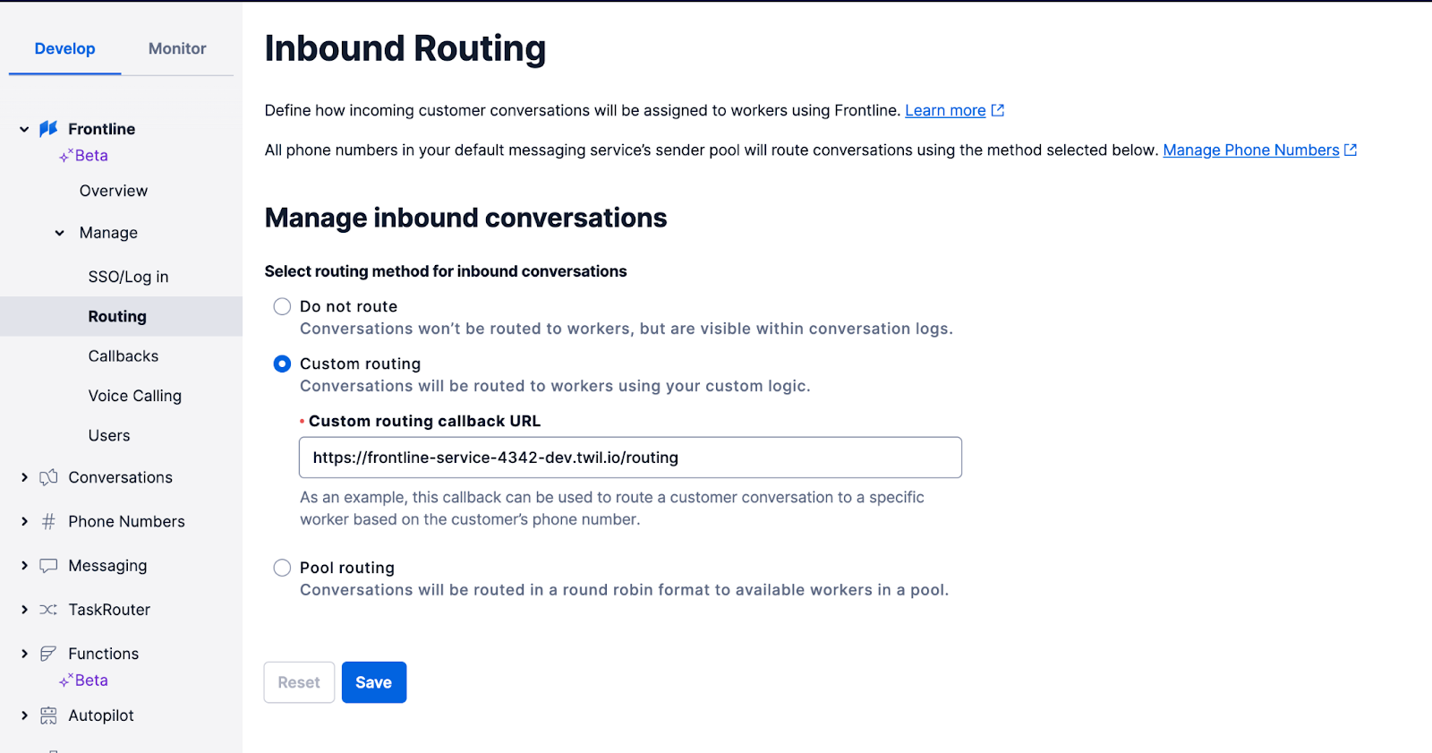 Inbound conversations routing