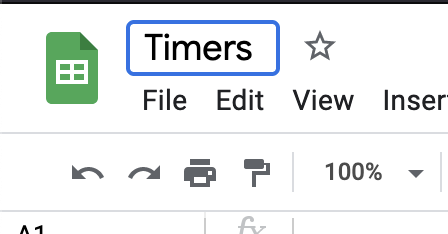 New sheet called "Timers"
