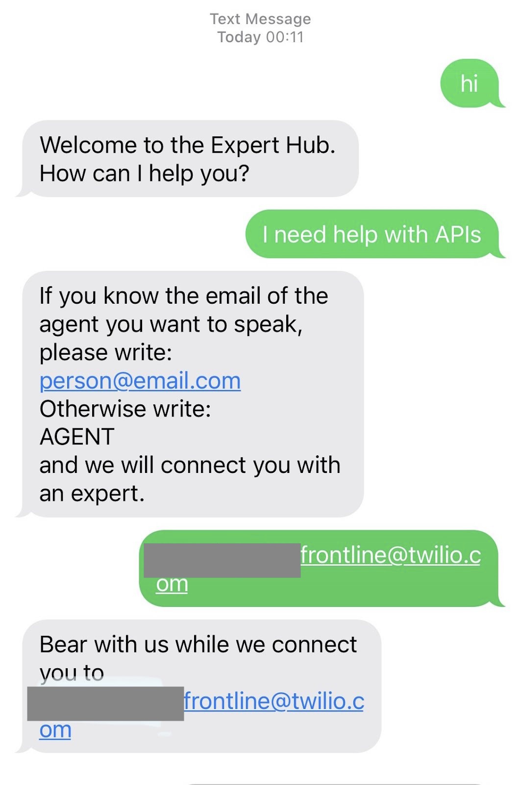 Connecting a bot to an expert