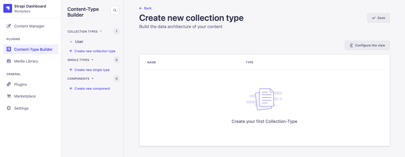 Create Strapi Collection type