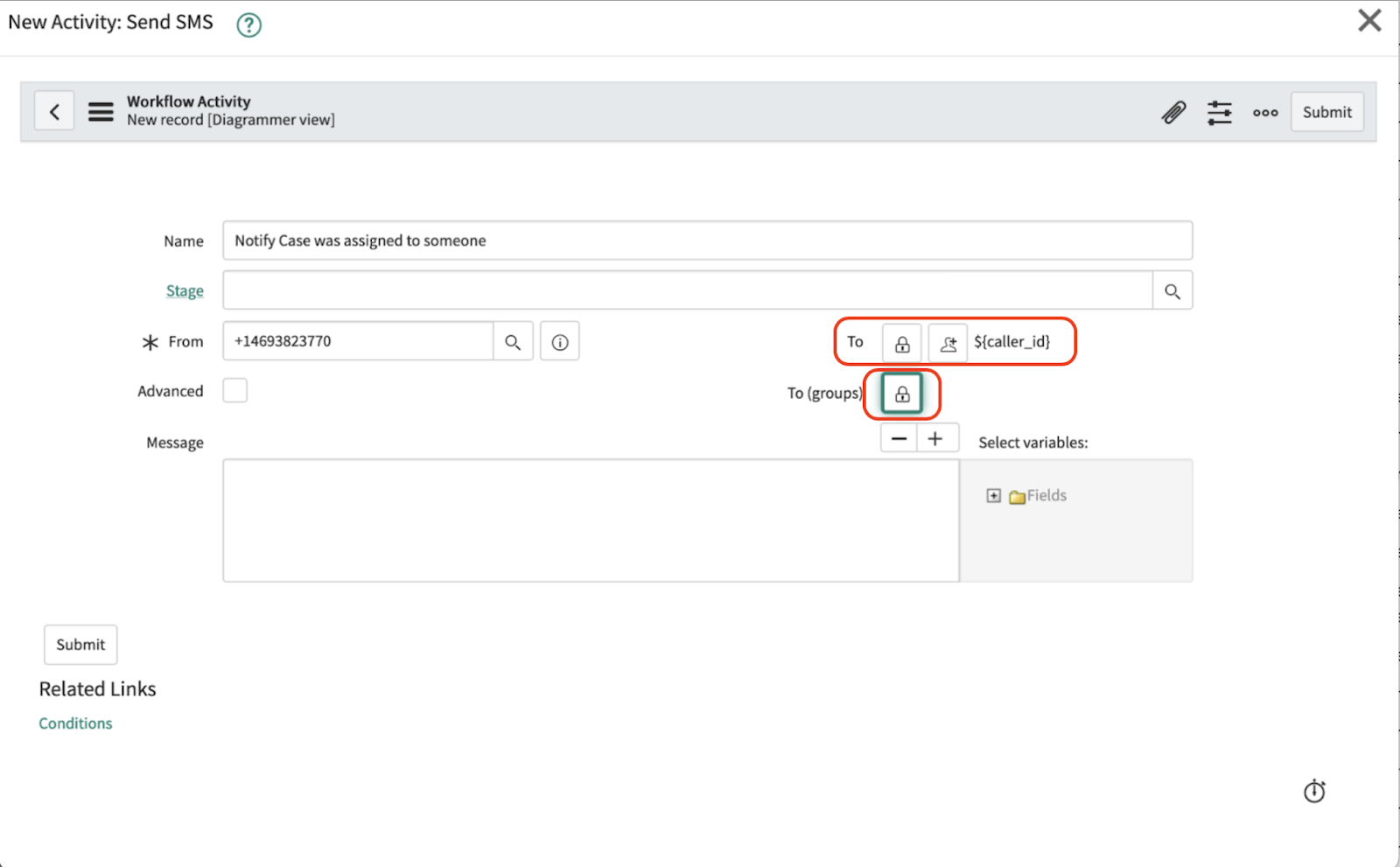 Caller in a ServiceNow Workflow Activity