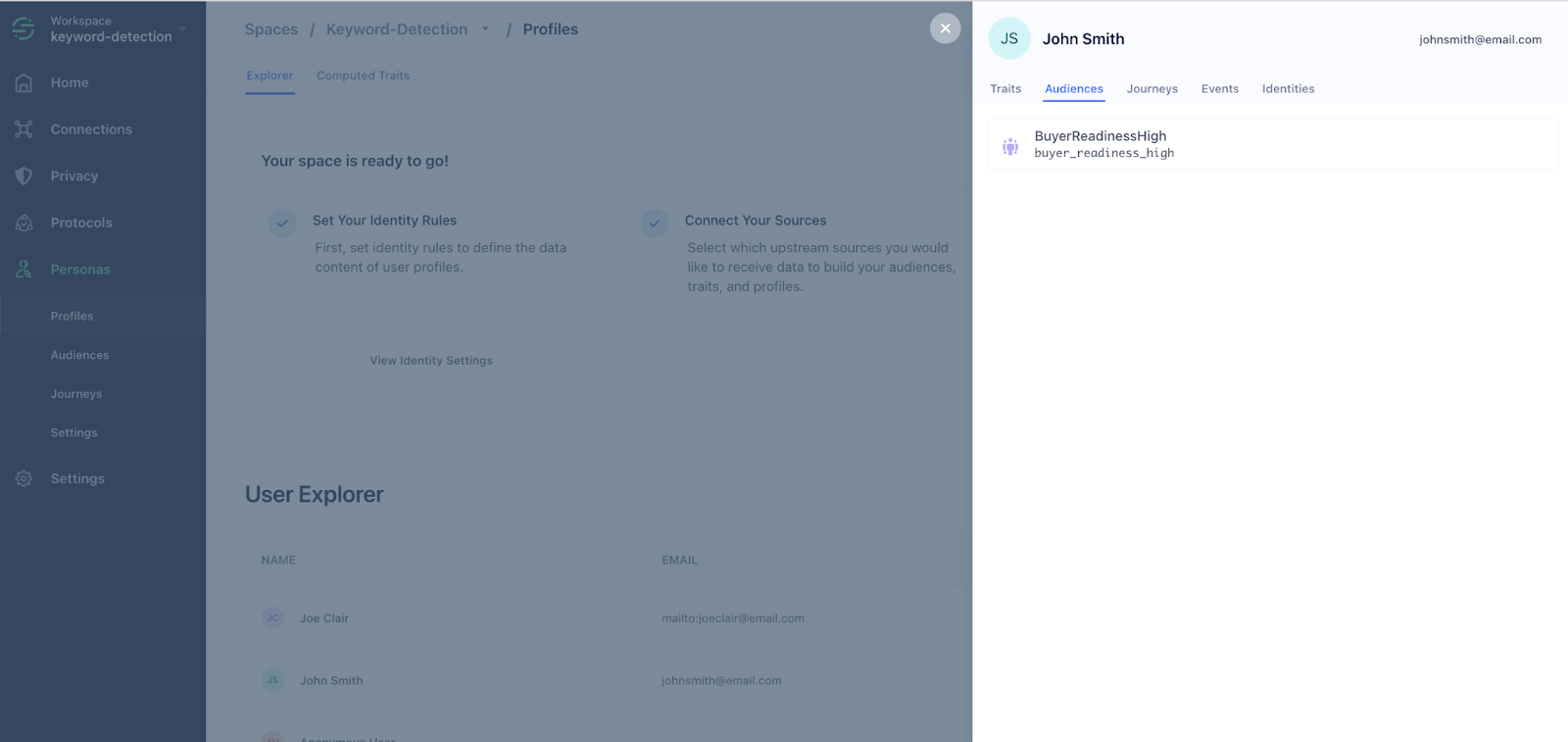 View a User's Audiences in Twilio Segment