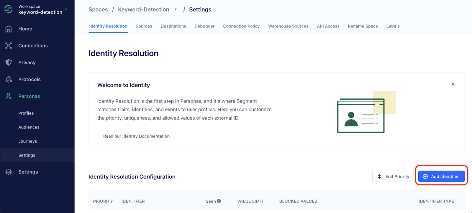 Add a Segment Persona identifier