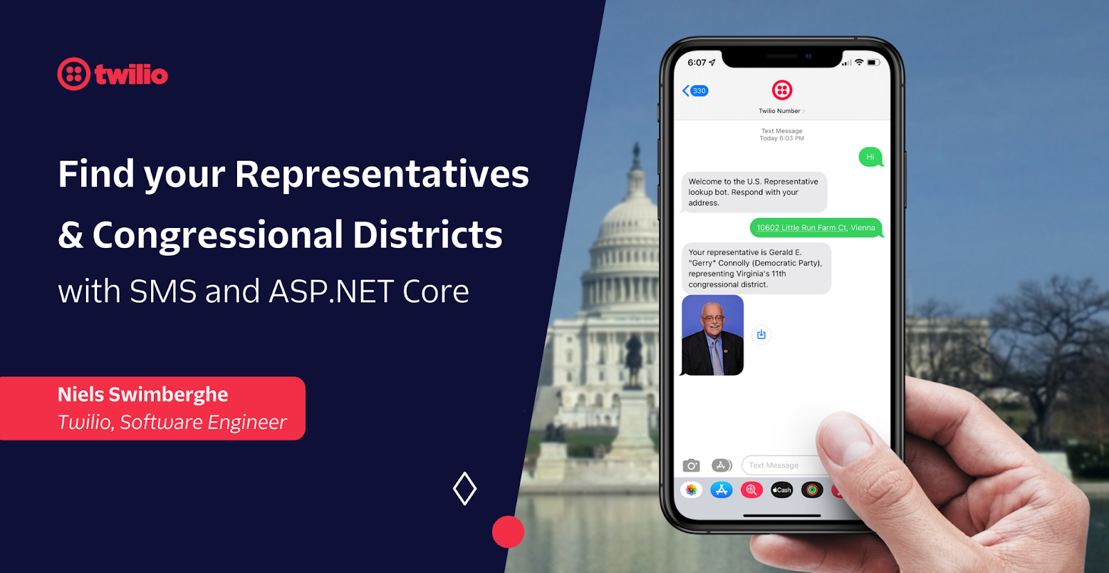 Find your Representatives & Congressional Districts with SMS and ASP.NET Core