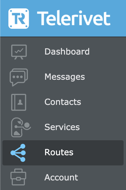 Telerivet (Routes) and Add Route button
