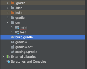 project directory for the build gradle file