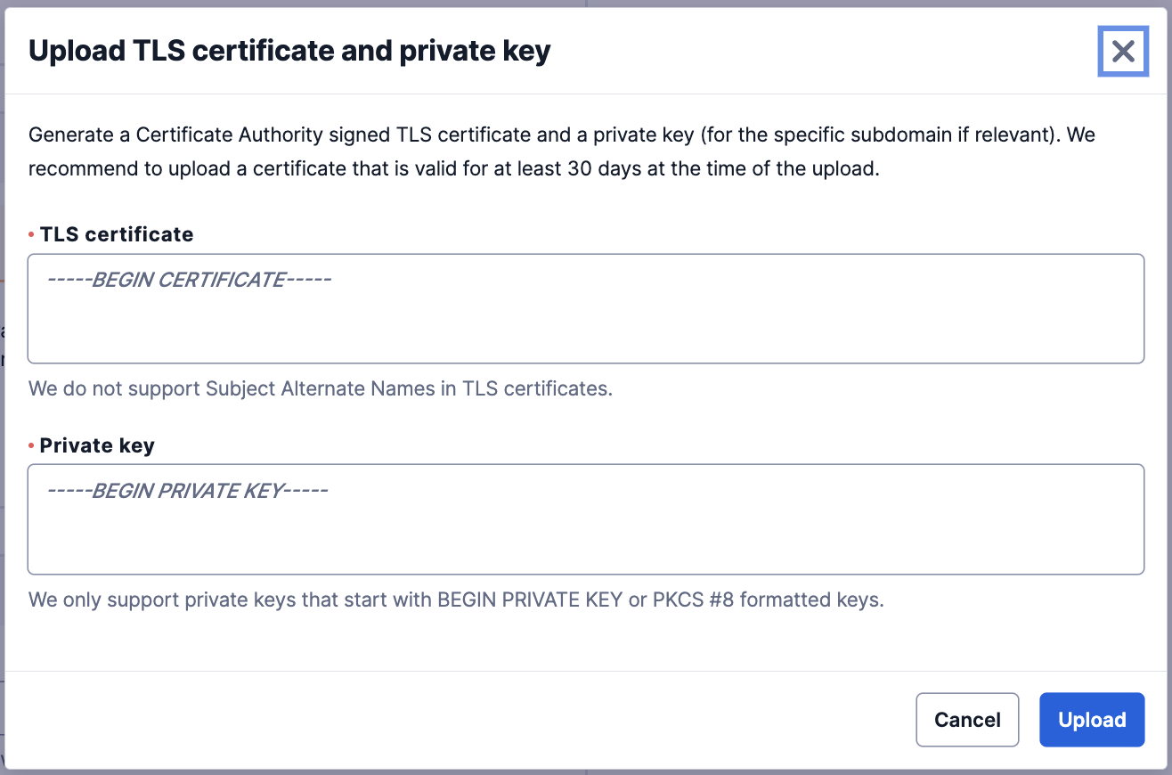 Cert and key upload in Twilio Console