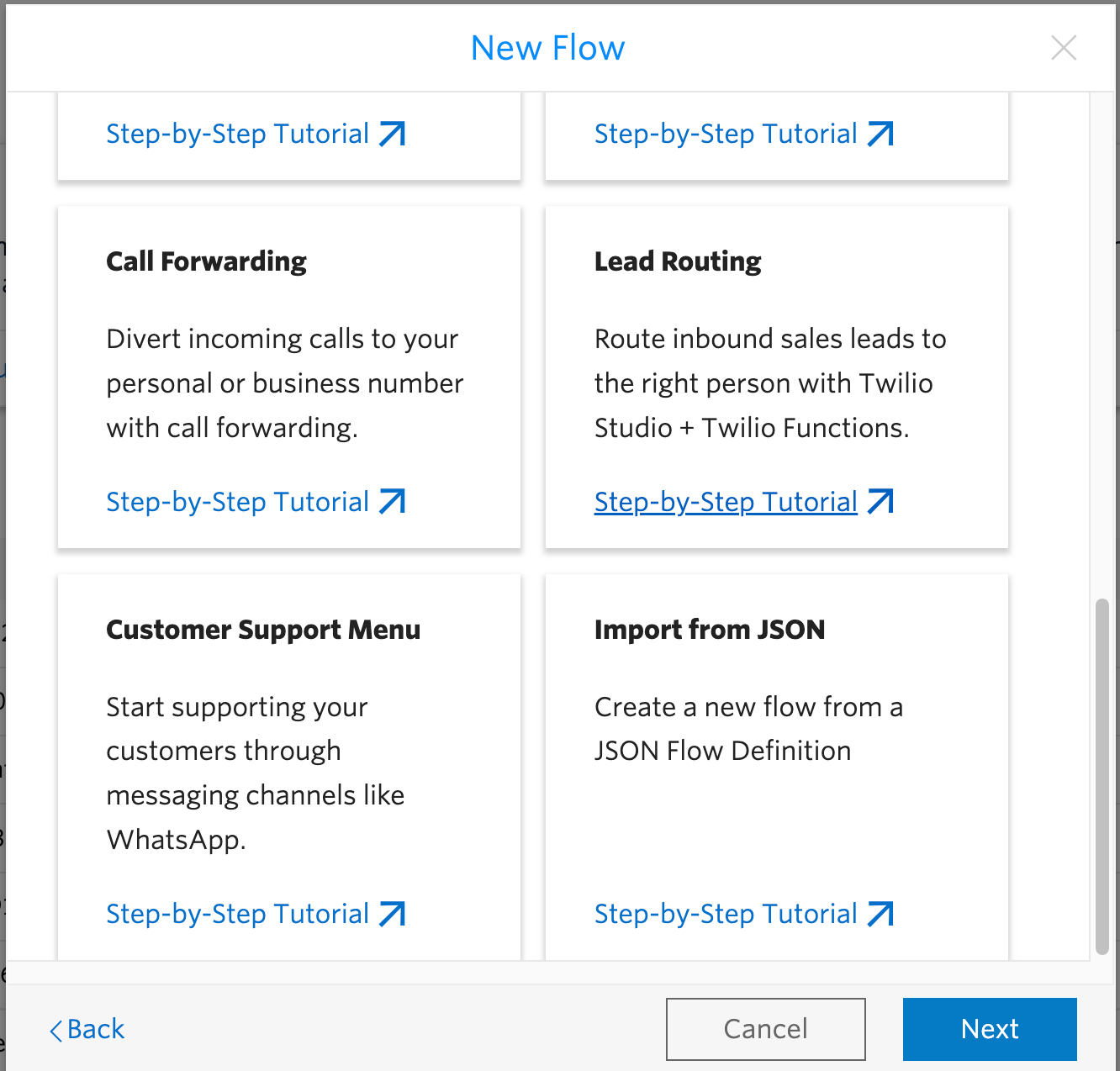 Import a Studio Flow fro JSON