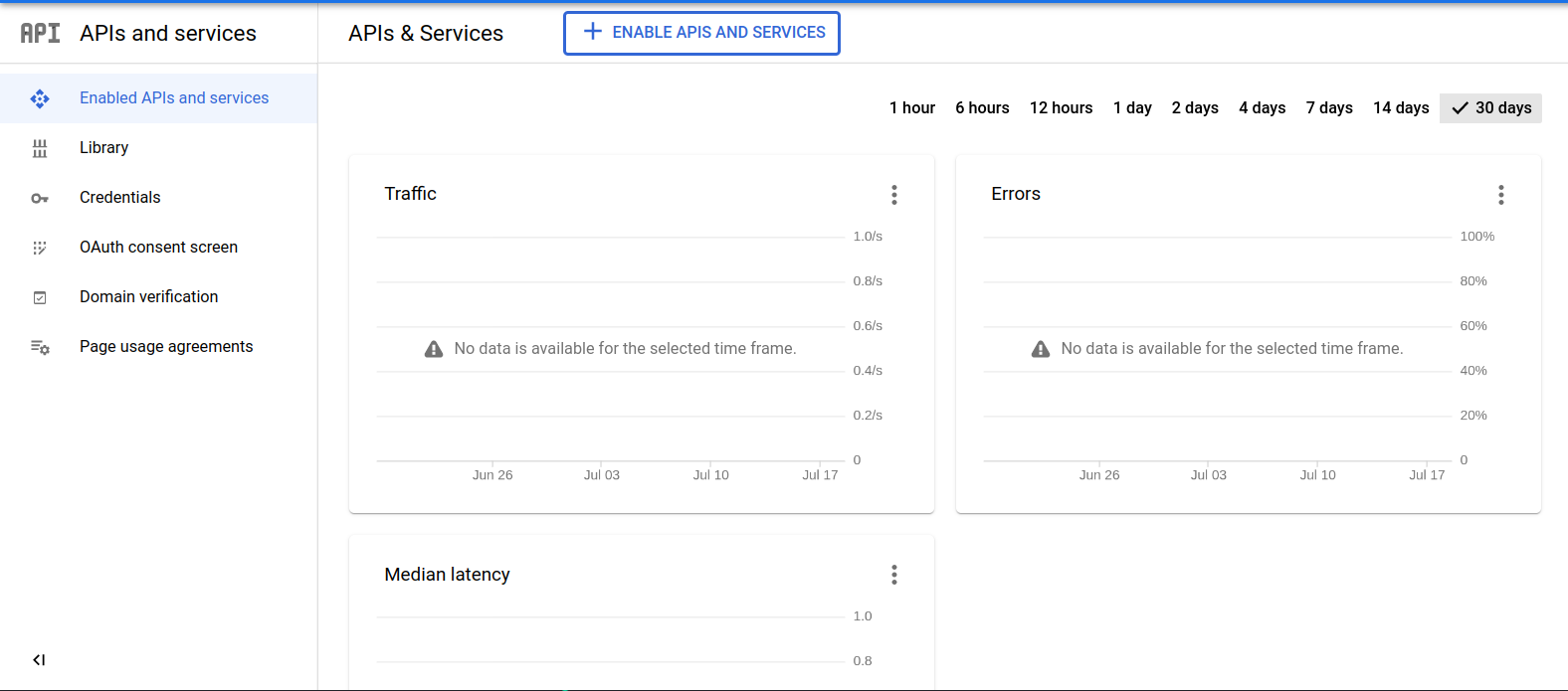 Enable APIs and Services for Project on Google Cloud Platform