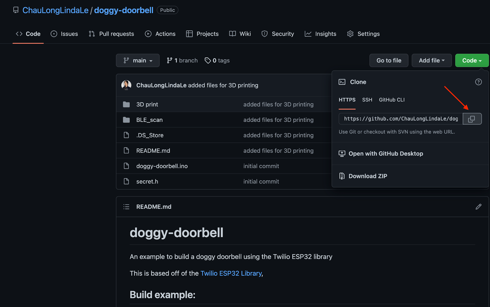 Github repo to clone for dog alaram