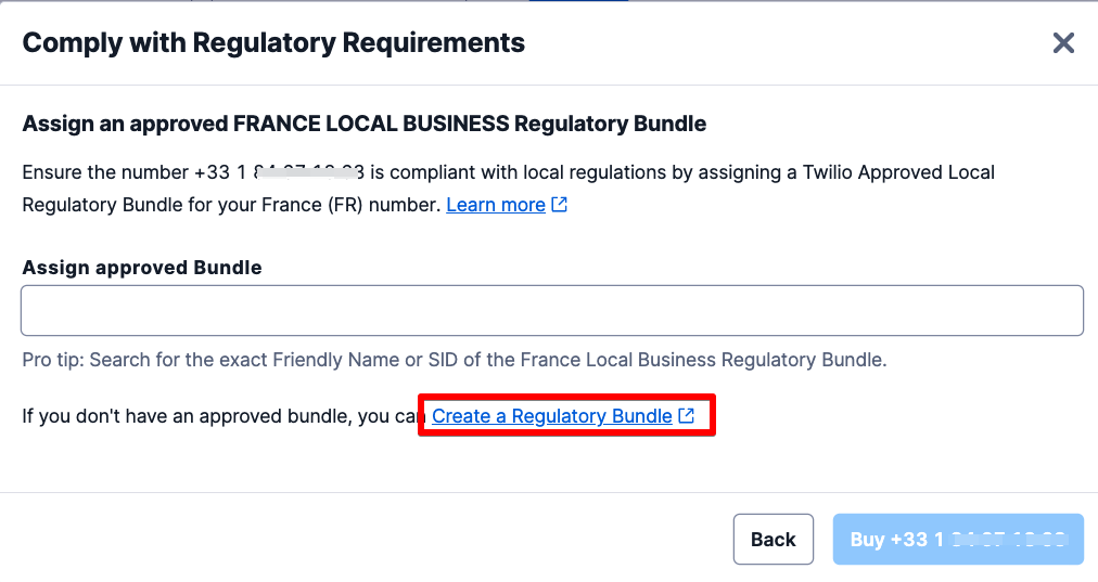 Choisir le regulatory bundle