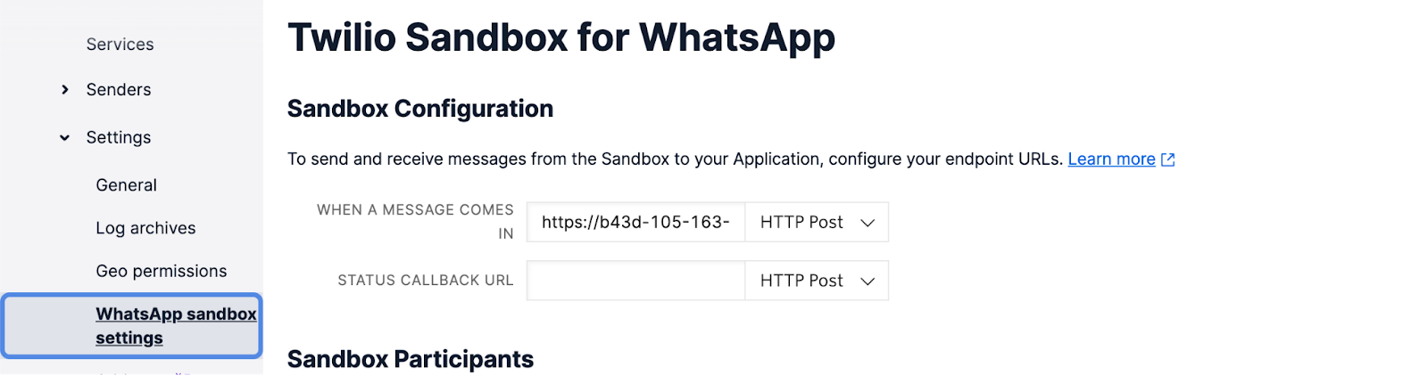 Configure the Twilio Sandbox for WhatsApp