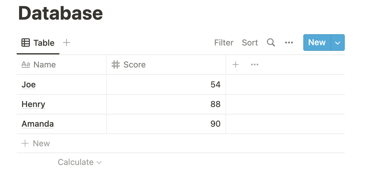 Completed Notion database needed for the tutorial