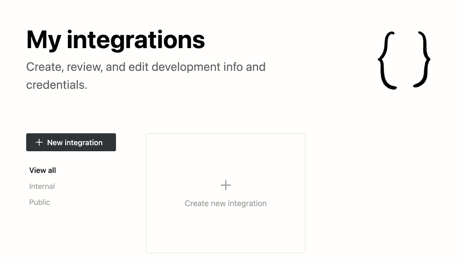 A picture of where to find new integrations buttons