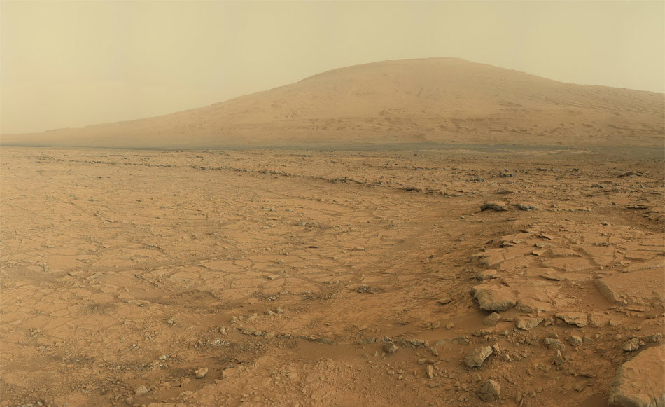 A picture of a Martian landscape