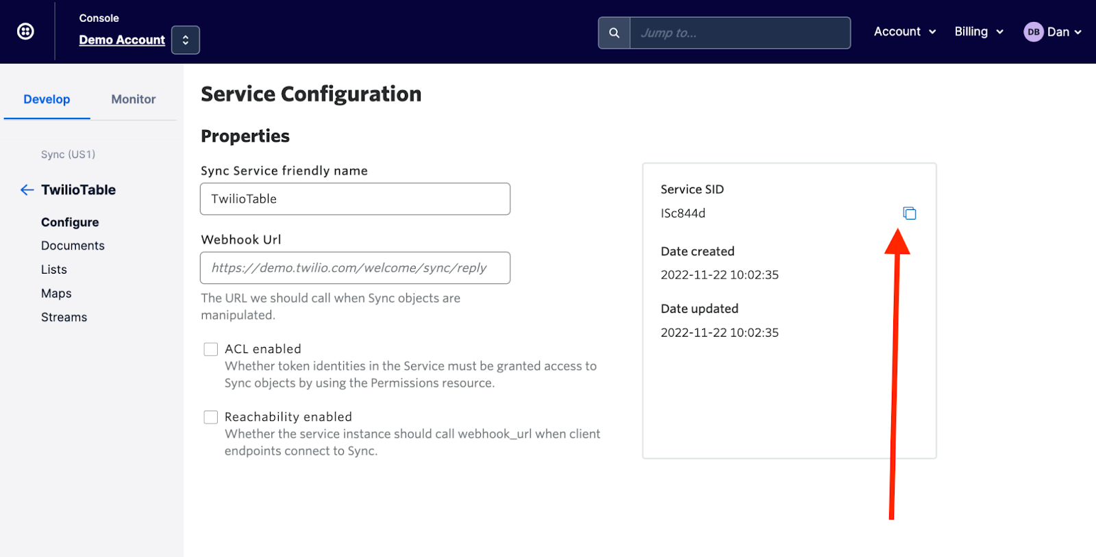 Changing a Sync Service configuration