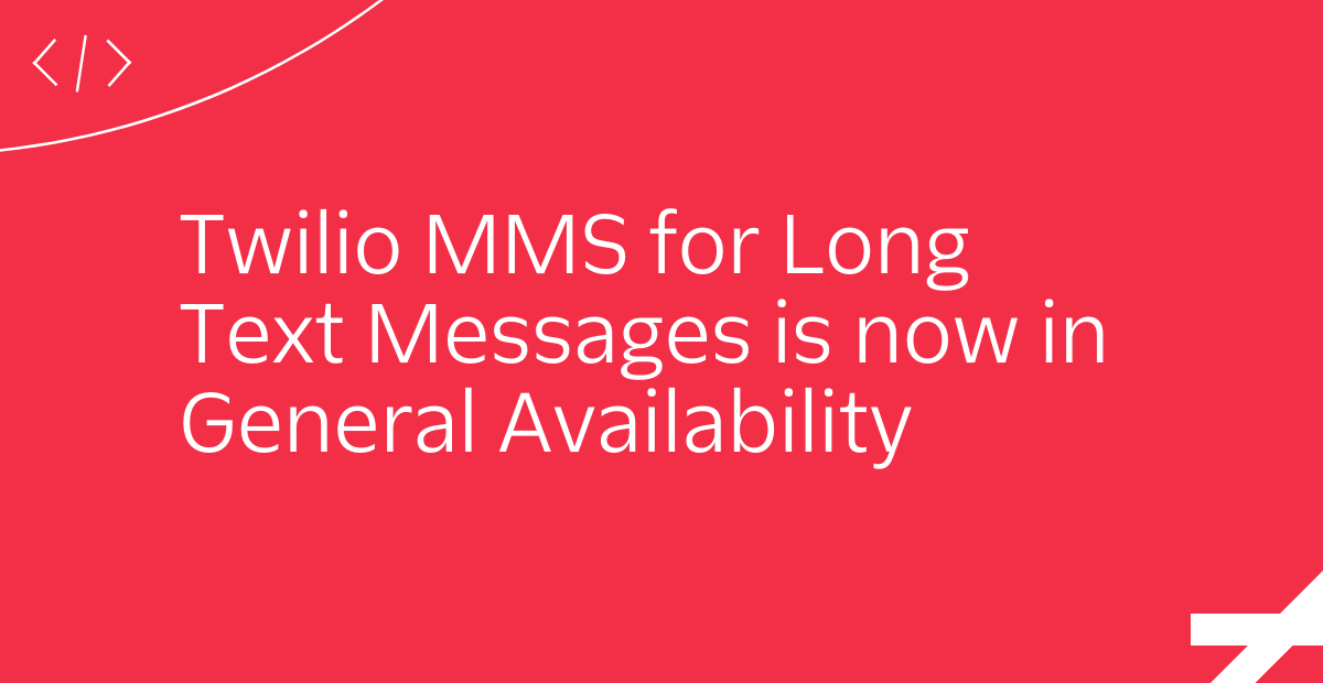 MMS for Long Text Messages