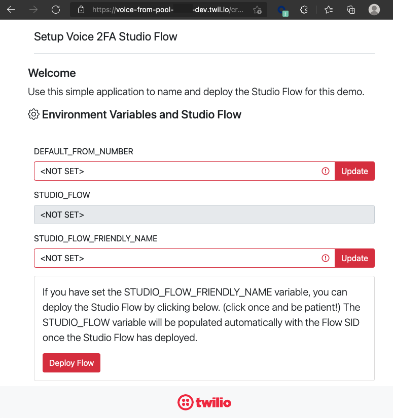 Single page app showing how to set a default from number.