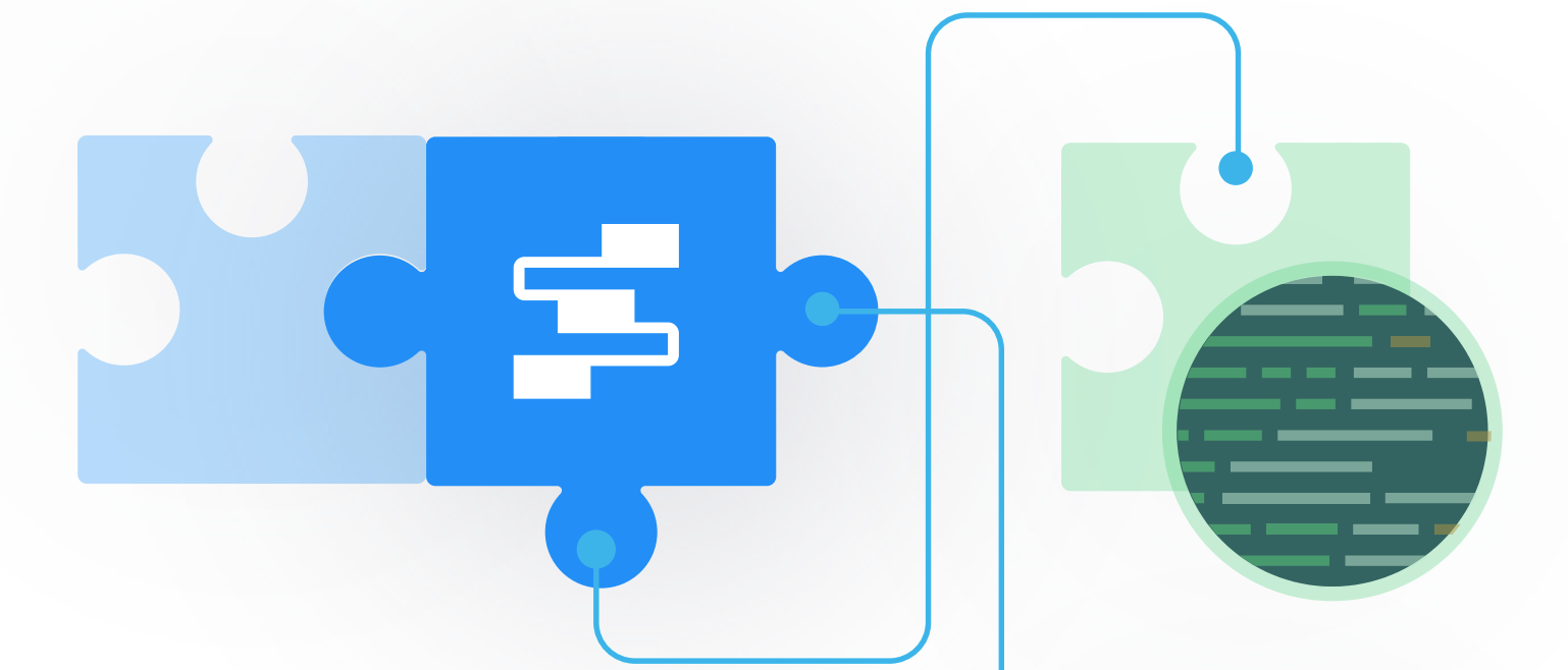 puzzle piece illustration to show the idea of pieces connecting in the same way twilio studio connects pieces